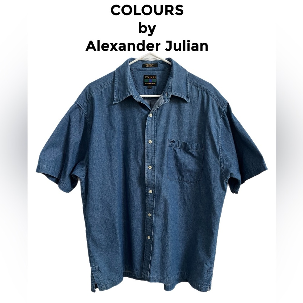 Vintage COLOURS by Alexander Julian button down denim shirt